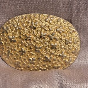 BEAUTIFUL Floral Gold Made in the USA Belt Buckle